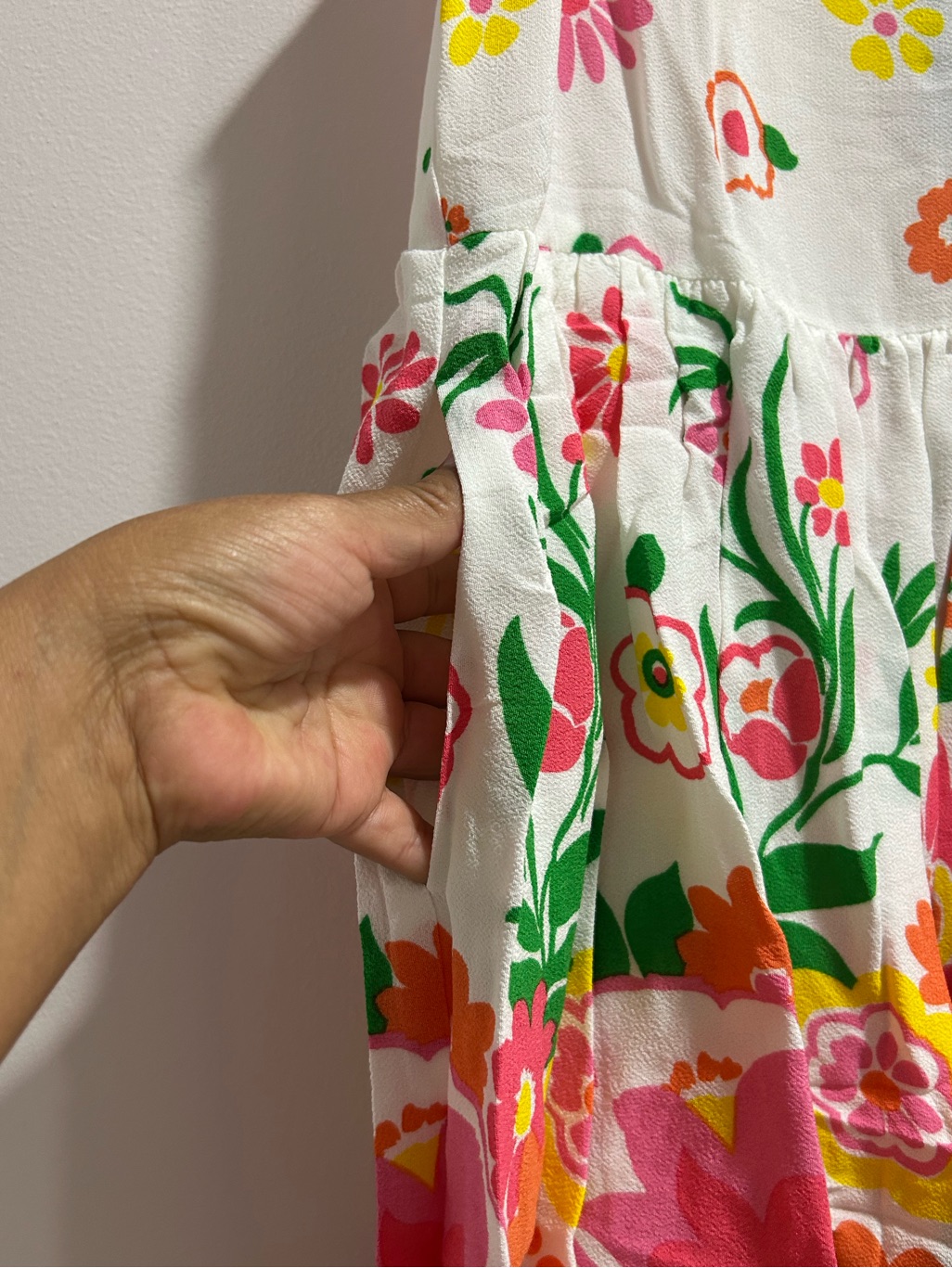 Mister Zimi Sophie White Meadow Floral Fit & Flare Dress Size 8 Nwt — image 6 of 8